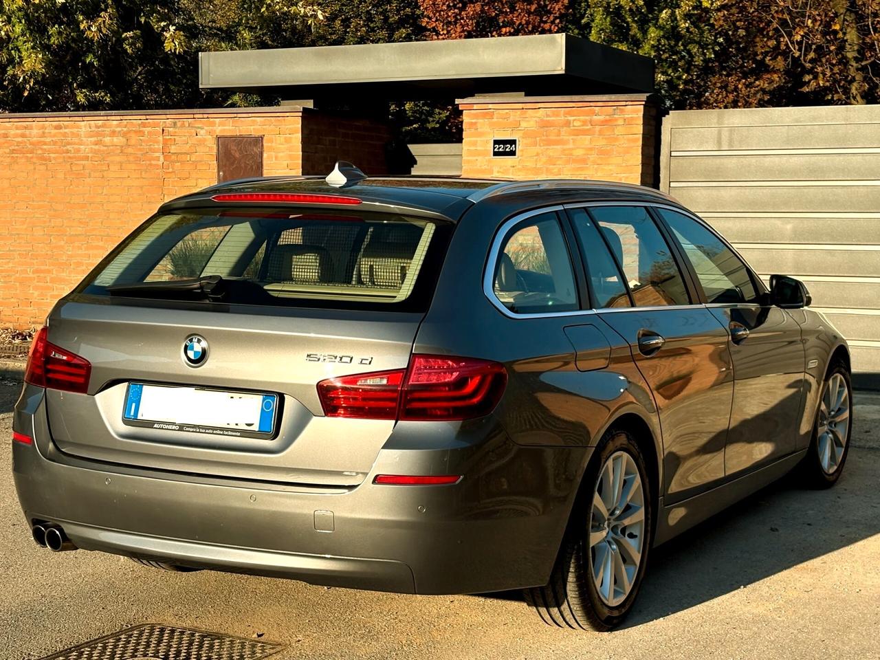 BMW 520D sw aut-128000km-EURO 6-Pelle Beige-2017