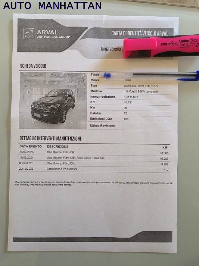 JEEP Compass 1.6 Multijet II 2WD Longitude