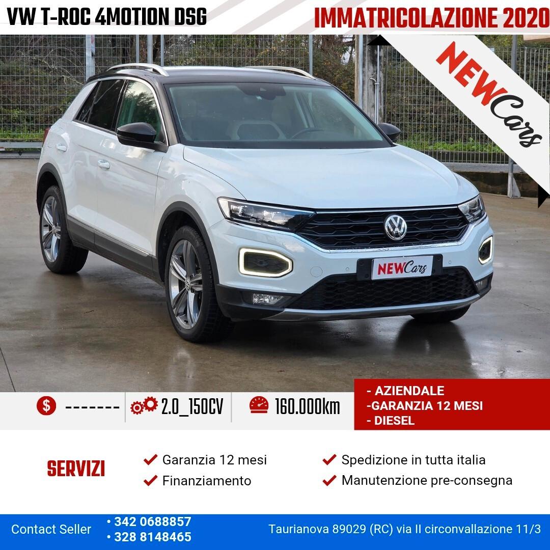 Volkswagen T-Roc 2.0 TDI SCR 150 CV DSG 4MOTION Style BlueMot. Tech.