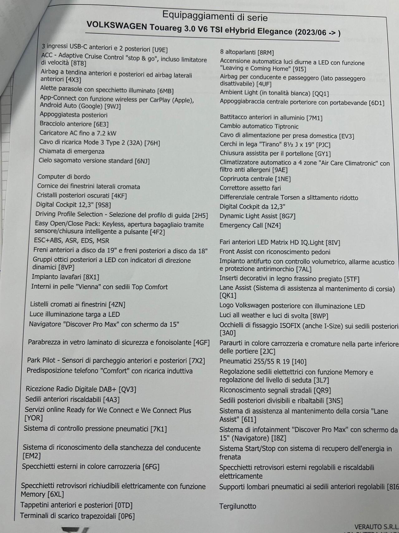 Volkswagen Touareg 3.0 V6 TSI eHybrid Elegance SCONTO DI €44.100