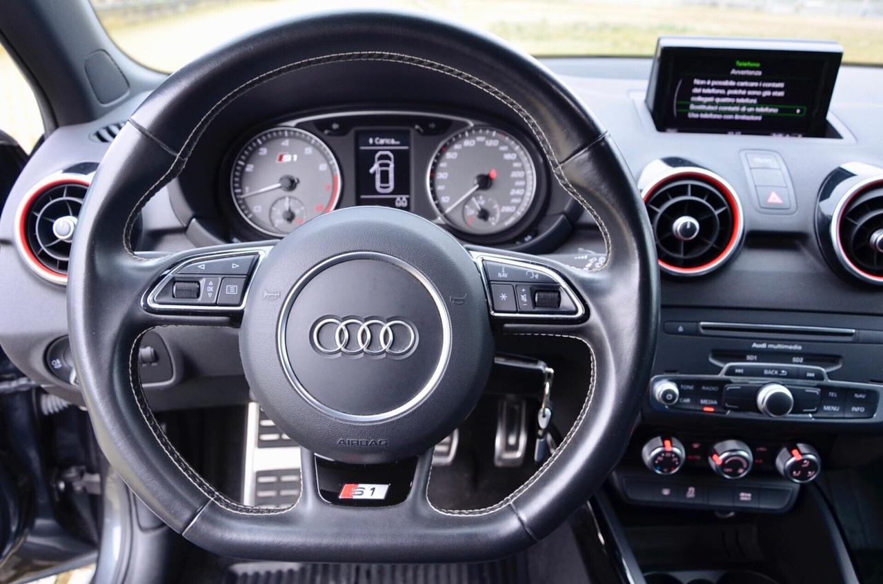 AUDI S1 SPORTBACK 2.0 TFSI QUATTRO 231cv 5p, UFF ITALIANA, SERVICE AUDI, SEDILI GUSCIO, PELLE, XENO, PERMUTE