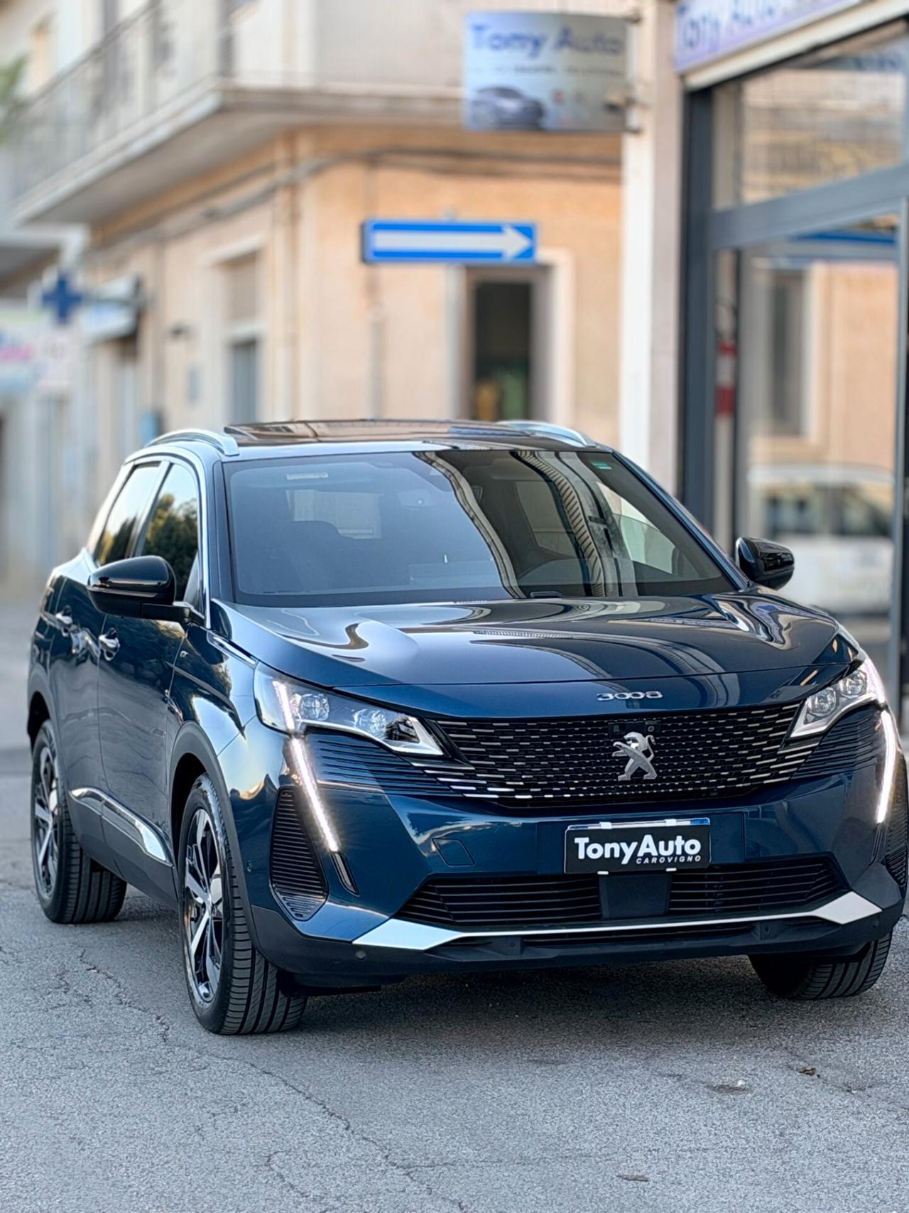 Peugeot 3008 1.5 bluehdi GT S con TETTO APRIBILE,VIRTUAL COCKPIT,APPLE CARPLAY,TELECAMERA 360,INTERNI ALCANTARA/P
