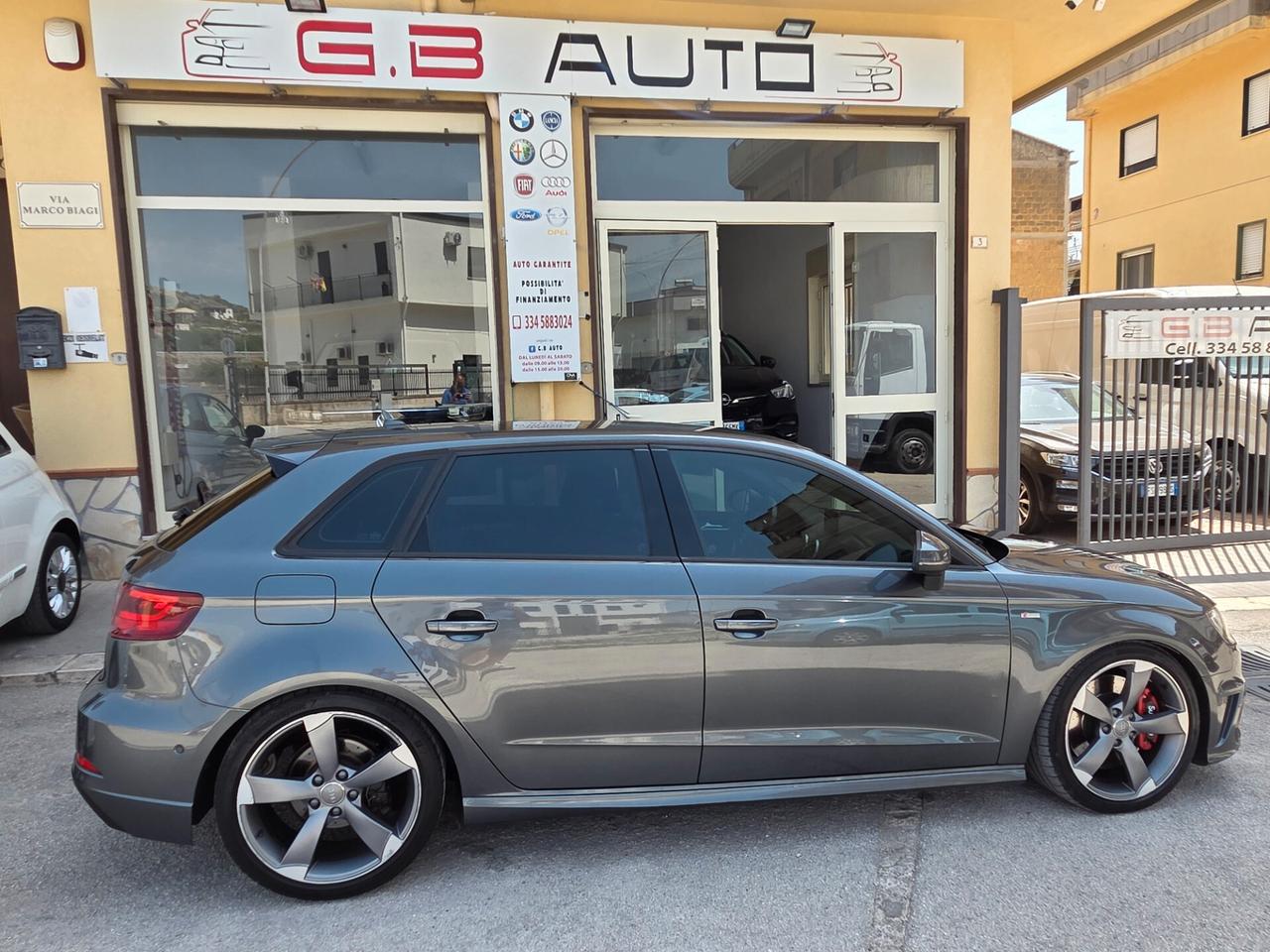 AUDI A3 S3 S-LINE 2.0 TDI 184 CV DA VETRINA KM CERTIFICATI