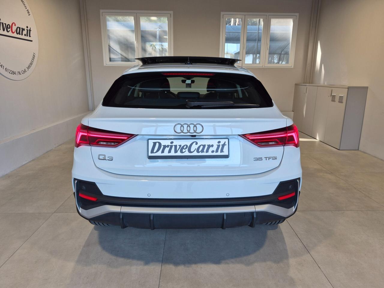 Audi Q3 SPORTBACK 35 1.5 TFSI S-TRONIC S LINE TETTO APRIBILE CERCHI 19" CARPLAY LED 360° PELLE NAVI
