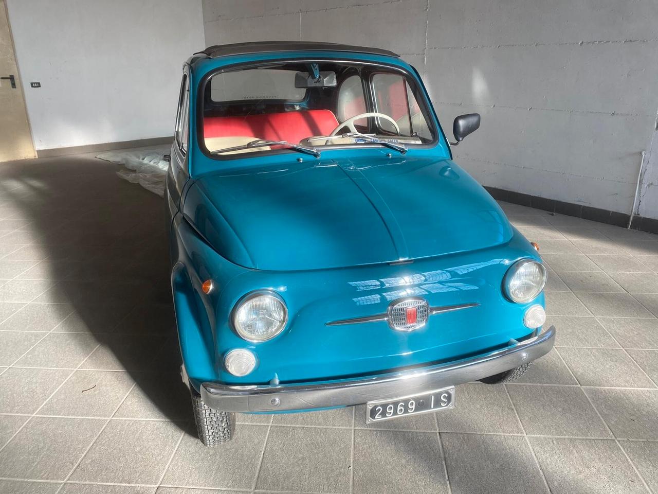 FIAT 500 F (1970) - BLU TURCHESE - CON TARGHE E LIBRETTO ORIGINALI