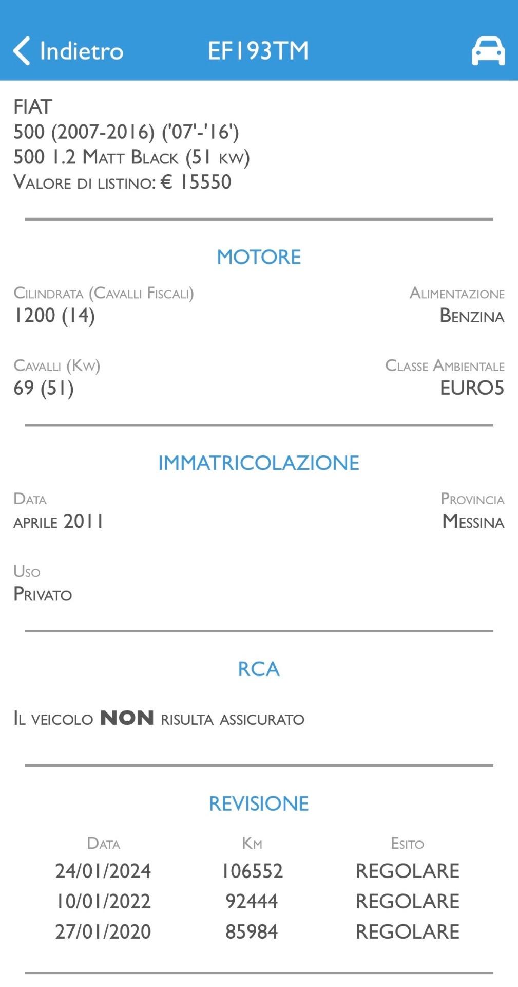 Fiat 500 1.2 69 Cv Lounge - 2011