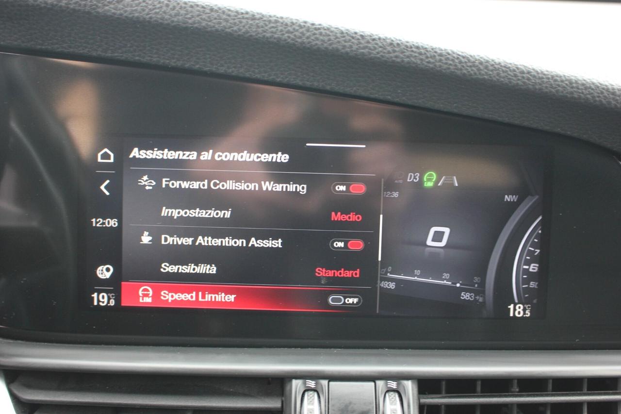 ALFA ROMEO GIULIA 2.2 190cv EAT8 PADDLE VOLANTE *PREZZO VERO* UNIPRO- TAGLIANDO ALFA ROMEO