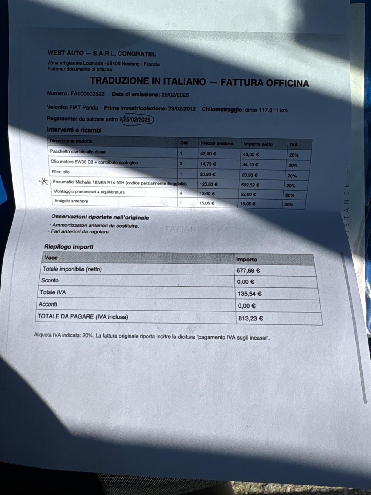 Fiat Panda 1.3 MJT 16V DPF 4x4 Climbing storico manutenzioni!!!
