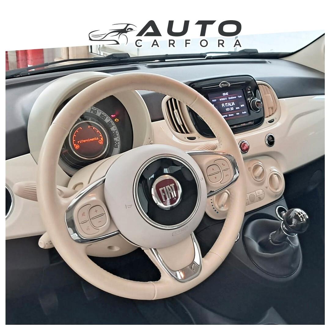 Fiat 500 1.2 Lounge 69cv |tetto panoramic.|sensori park|