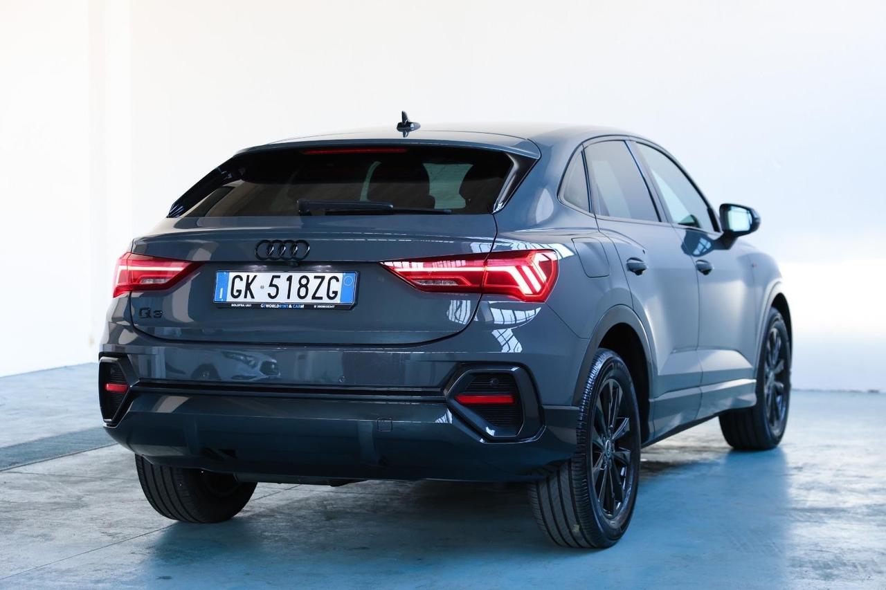Audi Q3 Sportback 35 TDI S tronic line Black edition UNIPROPRIETARIO ITALIANA IVA ESPOSTA