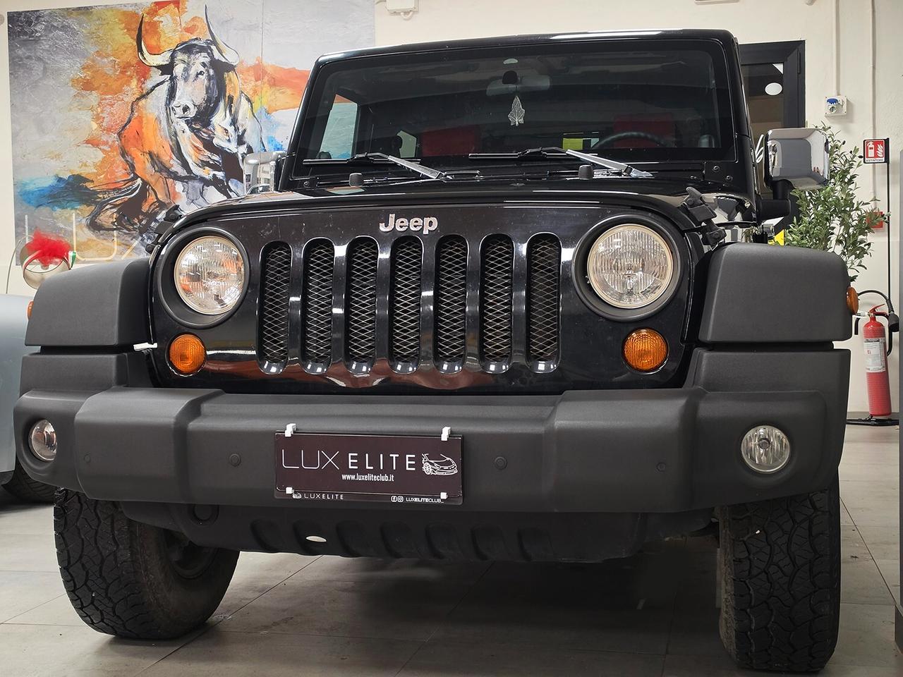 Jeep Wrangler III 2007 3p 2.8 crd Sahara auto INTERNI ROSSI _ HARD + SOFT TOP _ GARANZIA 12 MESI _ GANCIO TRAINO OMOLOGATO