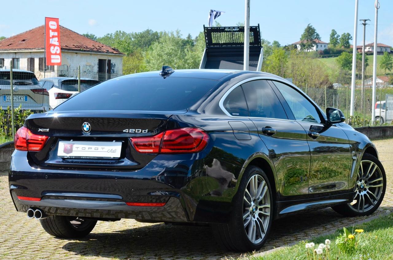BMW 420d XDRIVE GRAN COUPE MSPORT 190cv AUTO, UFF ITALIANA, EURO 6B, FULL LED, RETROCAMERA, ALCANTARA, 19", PERMUTE