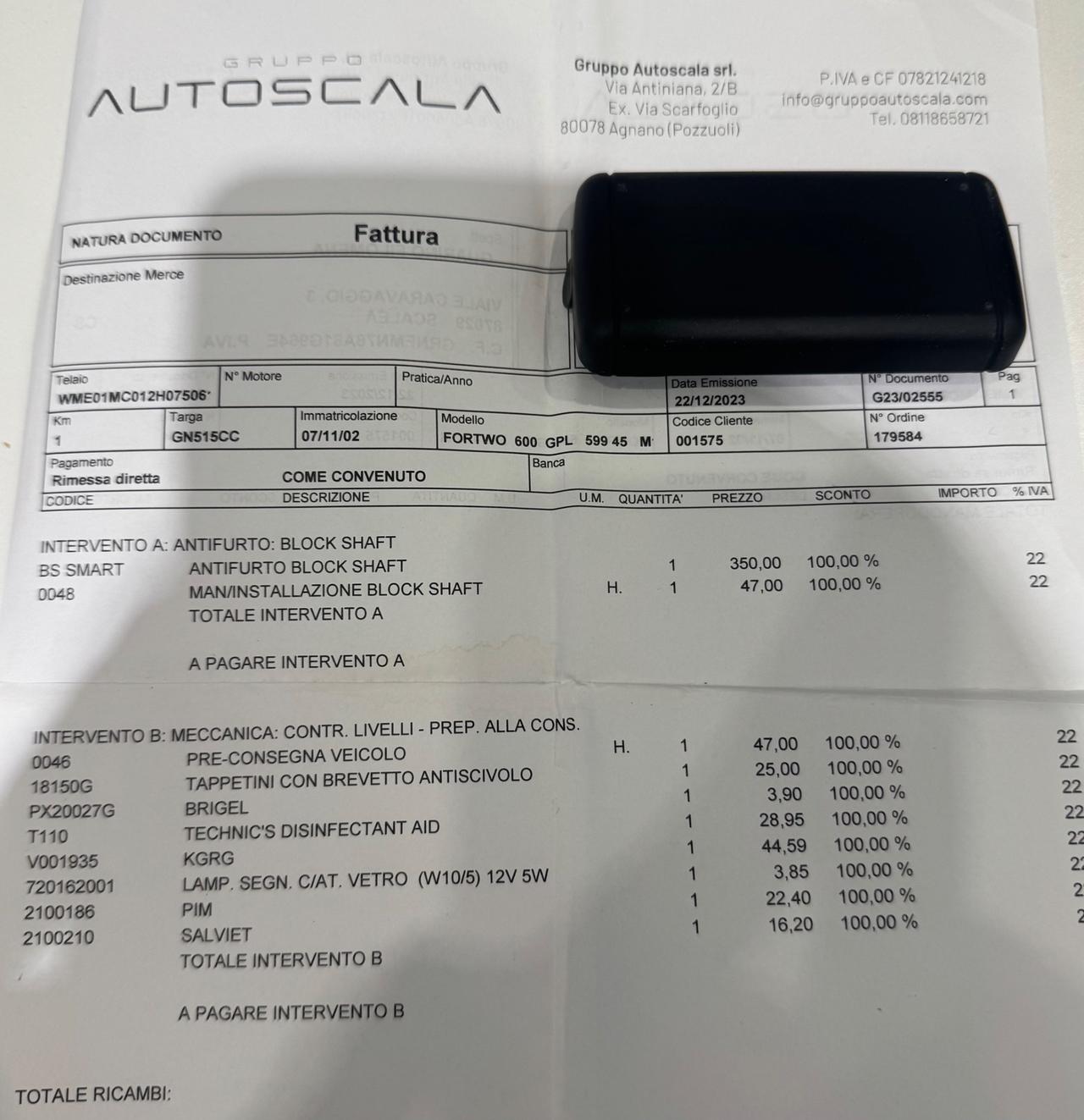 Smart ForTwo Passion SOLO 15000km GPL