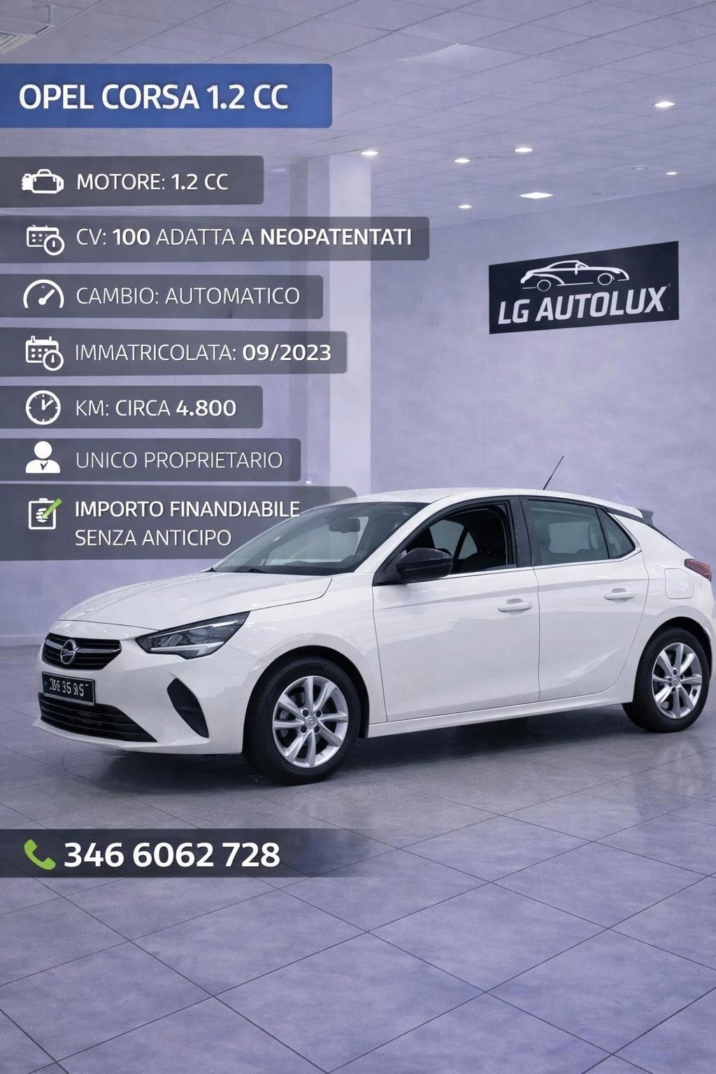 Opel Corsa 1.2 Finanziamento senza anticipo