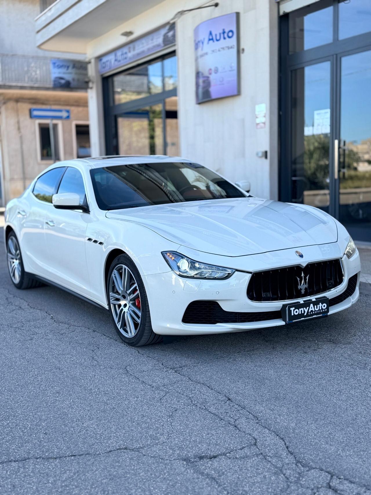 Maserati Ghibli 3.0 V6 bt S Q4 410cv auto E6 TETTO APRIBILE,TELECAMERA,PELLE CARTIER,NAVI,km certificati
