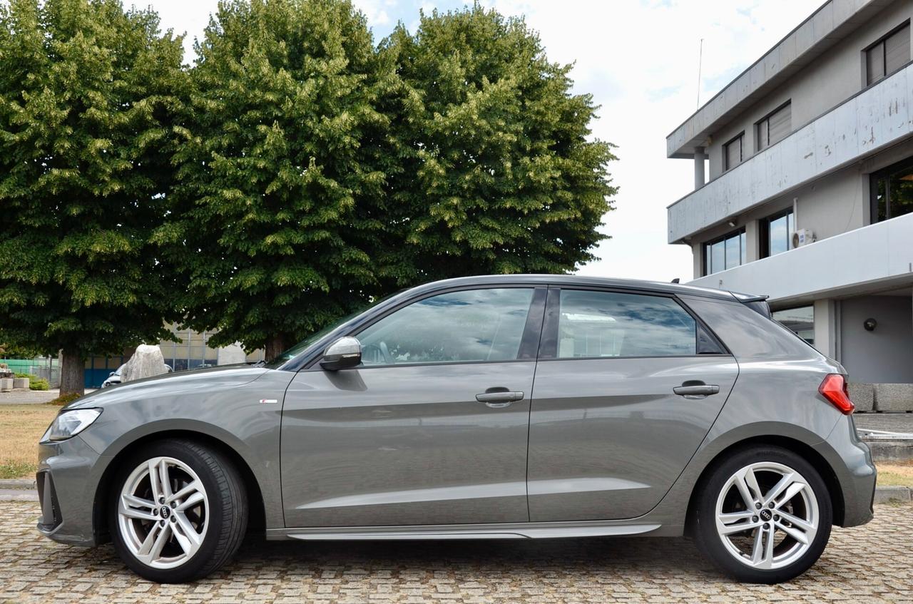 AUDI A1 SPB 30 1.0 TFSI S LINE IDENTITY BLACK 110cv S-TRONIC, GARANZIA AUDI, EURO 6D, UFF ITALIANA, SERVICE AUDI, FULL LED, APPLE ANDROID, PERMUTE