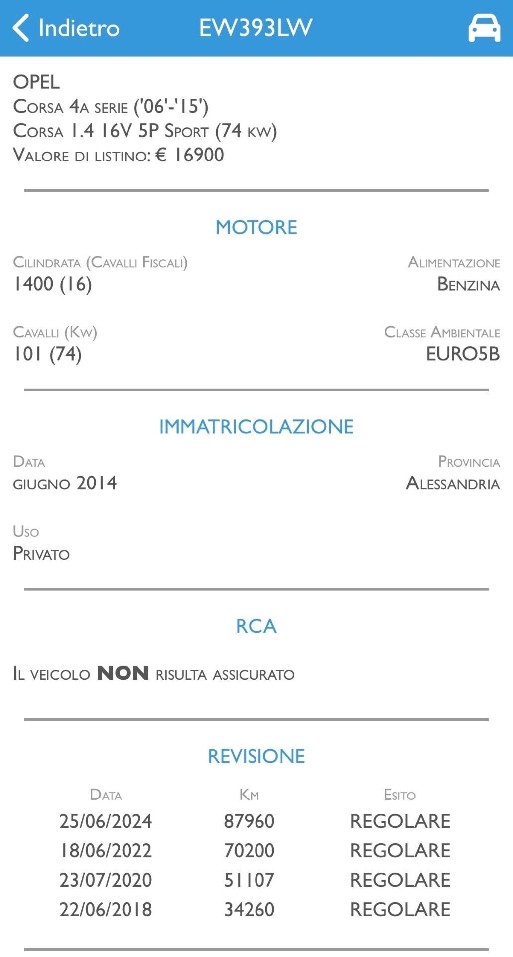 Opel Corsa 1.4 16V 100CV GARANZIA UNICO PROP