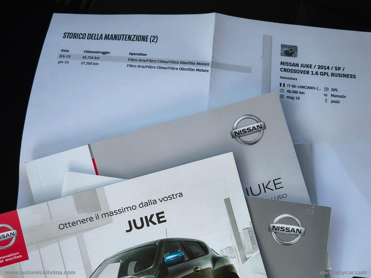 NISSAN Juke 1.6 GPL Business