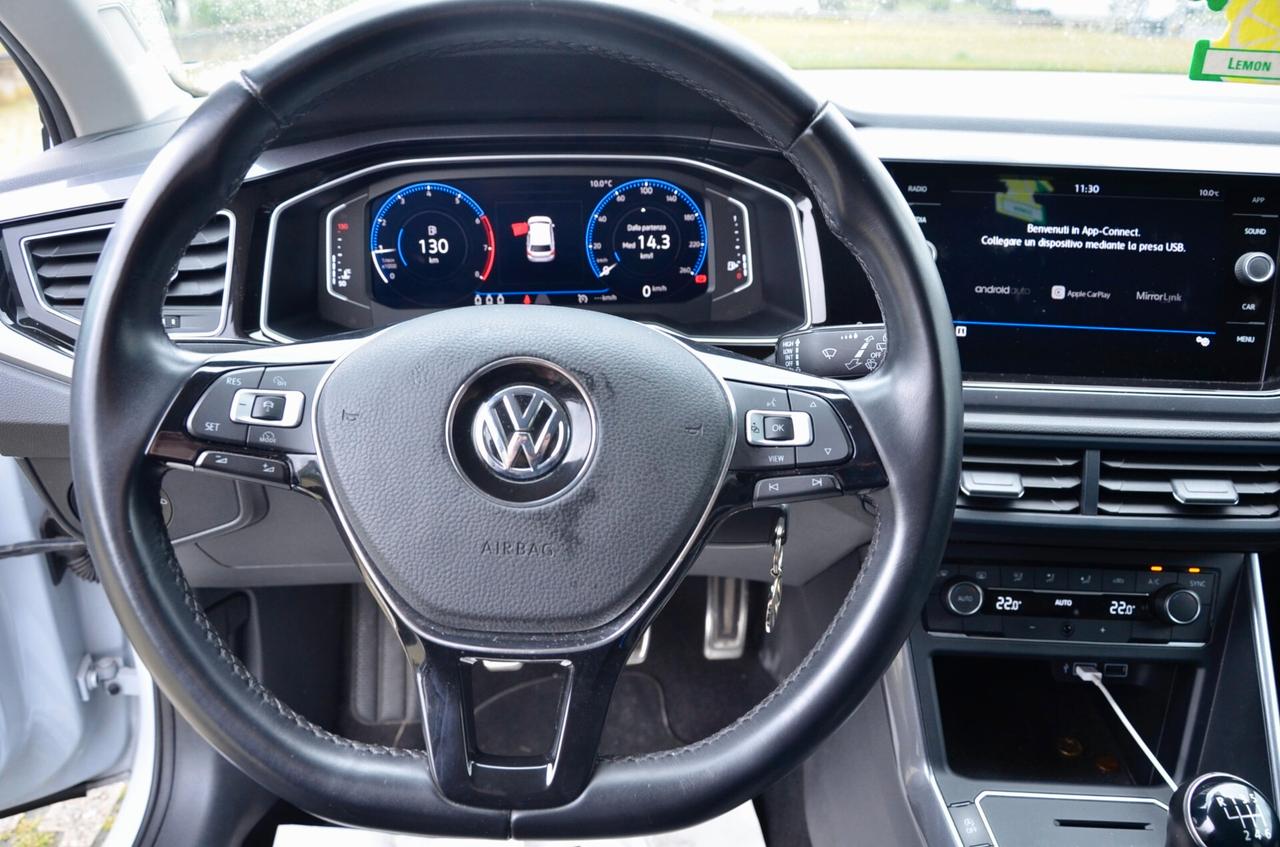 VOLKSWAGEN POLO 5p 1.0 TSI HIGHLINE 115cv, UNICOPROP, SERVICE VW, UFF ITALIANA, EURO 6D, FARI LED, 17", PERMUTE