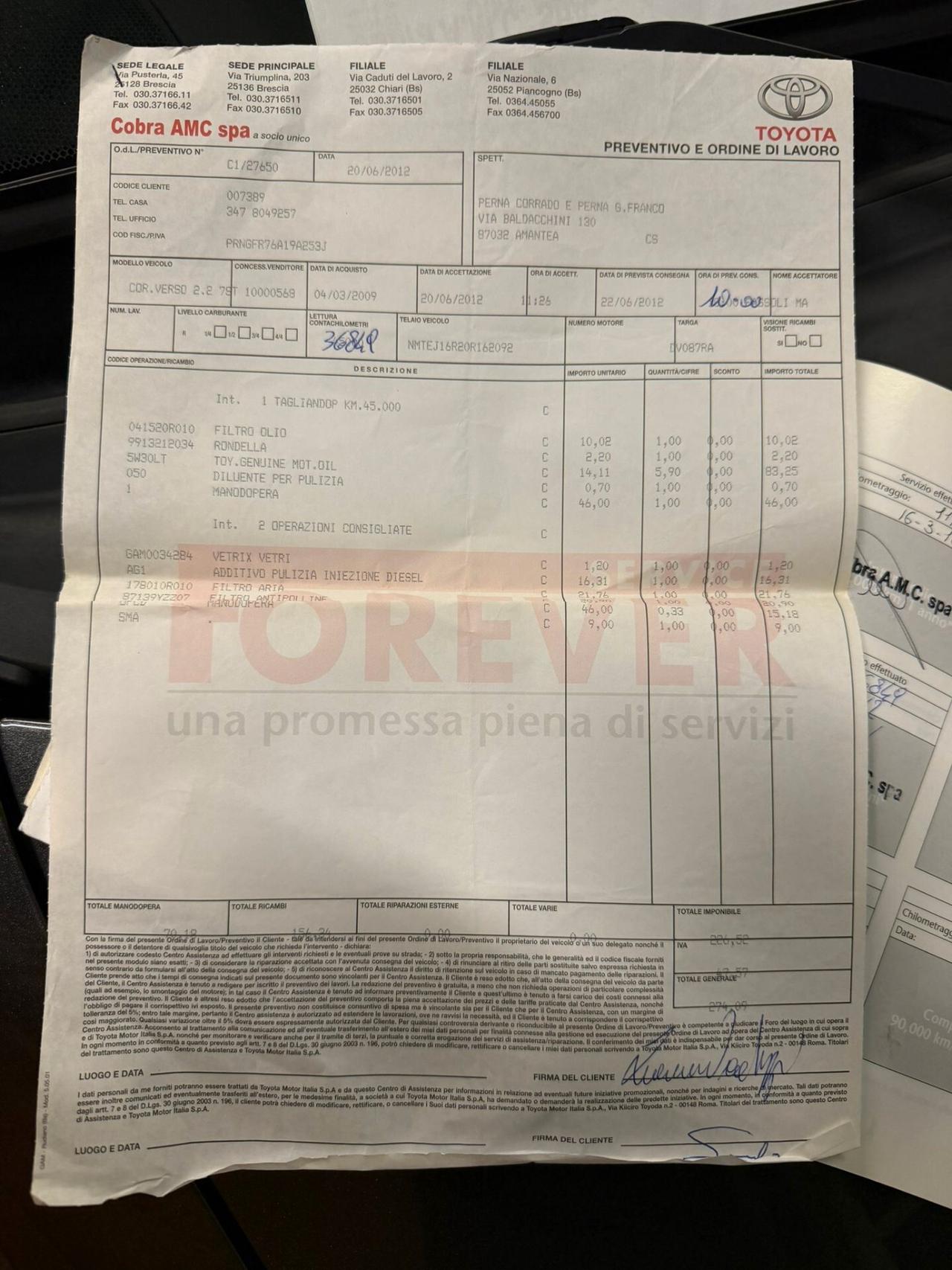 Toyota Corolla Verso 2.2 16V D-4D 7 POSTI