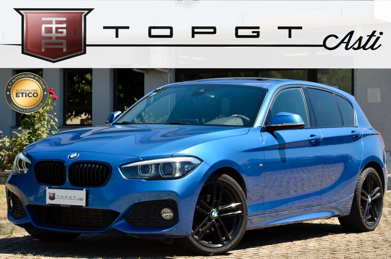 BMW 118d MSPORT 5p 150cv, SERVICE BMW, EURO 6C, TETTO, FARI LED, NAVI, 18", PERMUTE
