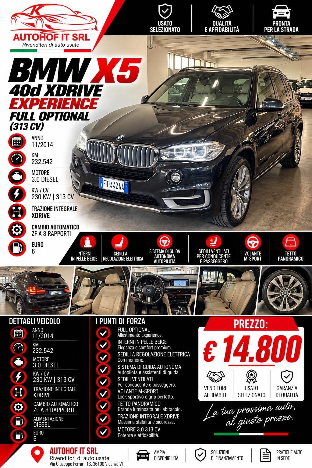 Bmw X5 xDrive40d Int.BEIGE*TETTO*FULL OPT.***