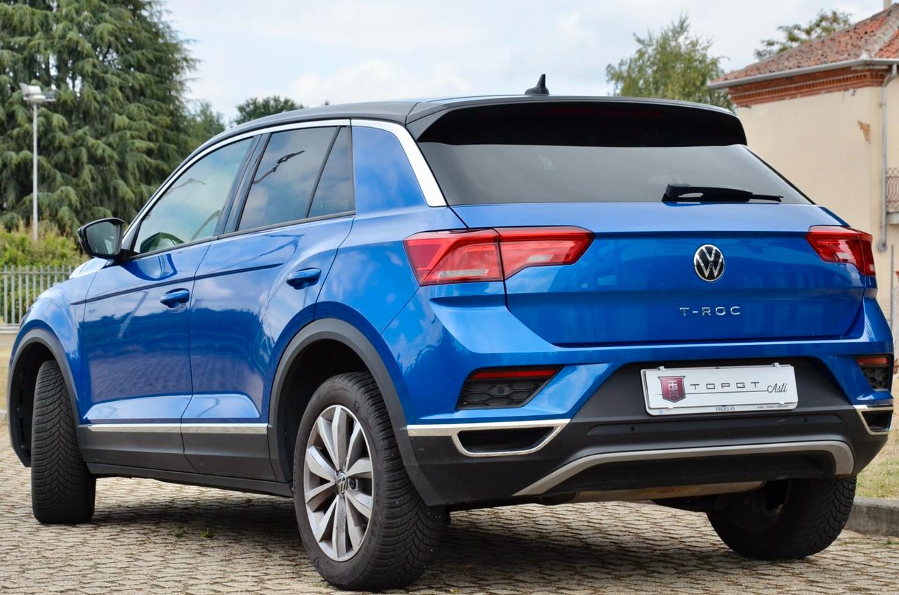 VOLKSWAGEN T-ROC 1.0 TSI STYLE 110cv, UFF ITALIANA, UNICOPROPRIETARIO, EURO 6D, FARI LED, APPLE ANDROID, PERMUTE
