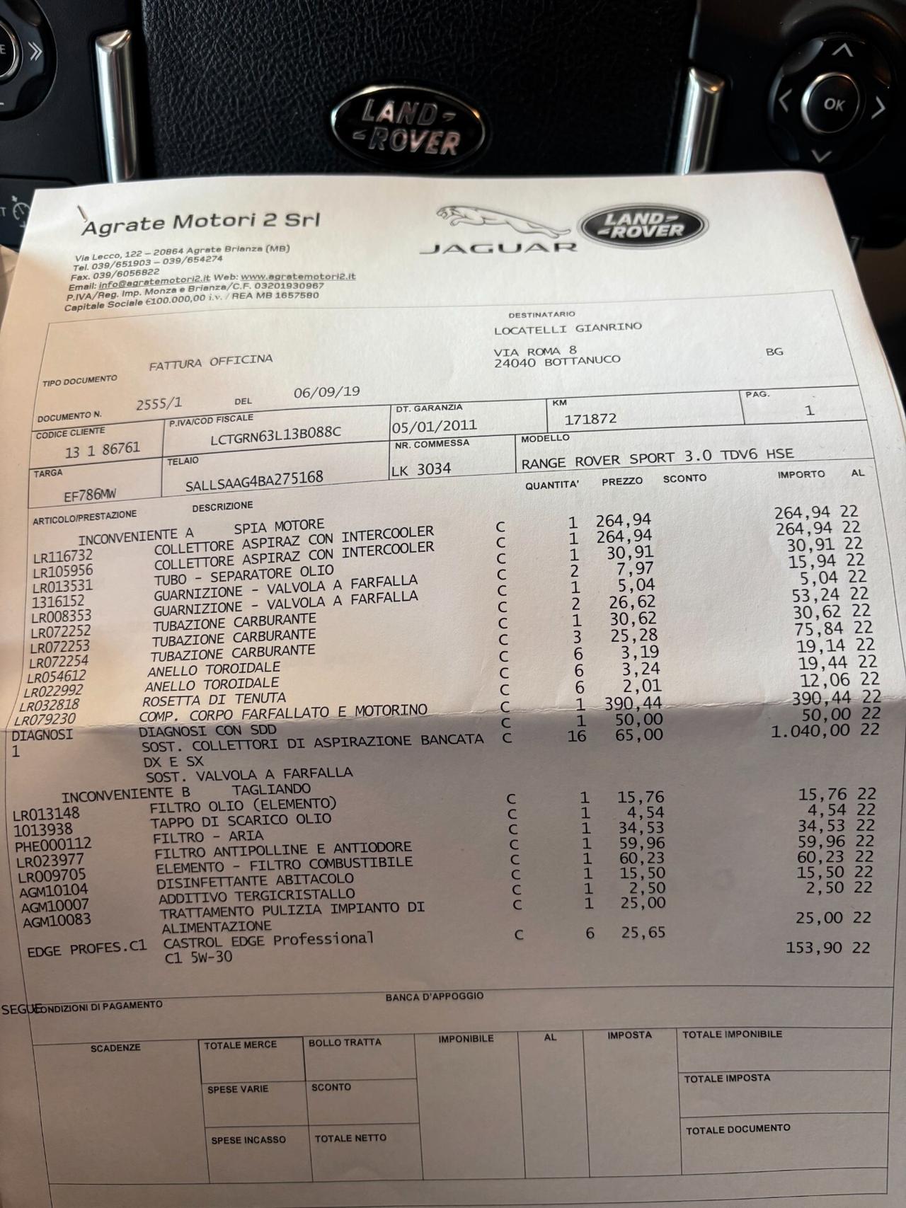 Land Rover Range Rover Sport 3.0 tdV6 Autobiography auto