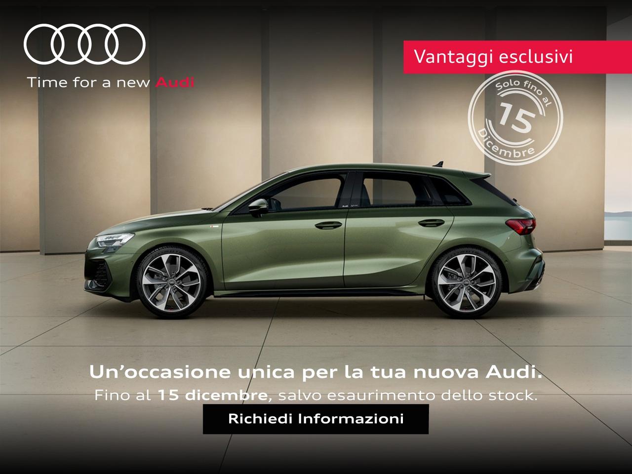 Audi A3 sportback 1.5 tfsi mhev s line edition 150cv s-tronic