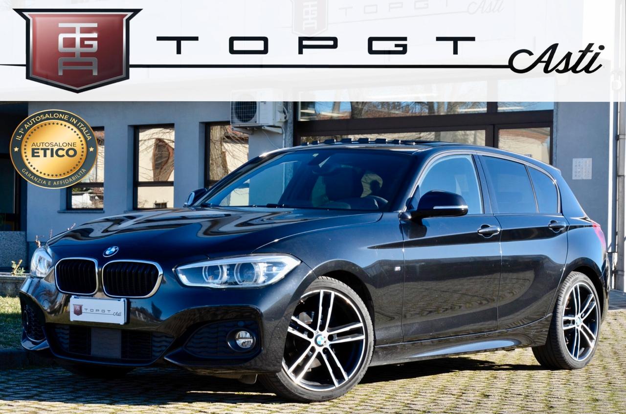 BMW 118i MSPORT 5p 136cv AUTO, TETTO, UFF ITALIANA, EURO 6D, NAVI, FULL LED, 18", PERMUTE