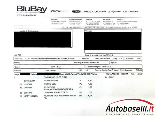 FORD Puma 1.5 ECOBOOST 200 CV S&S ST PERFORMANCE PACK