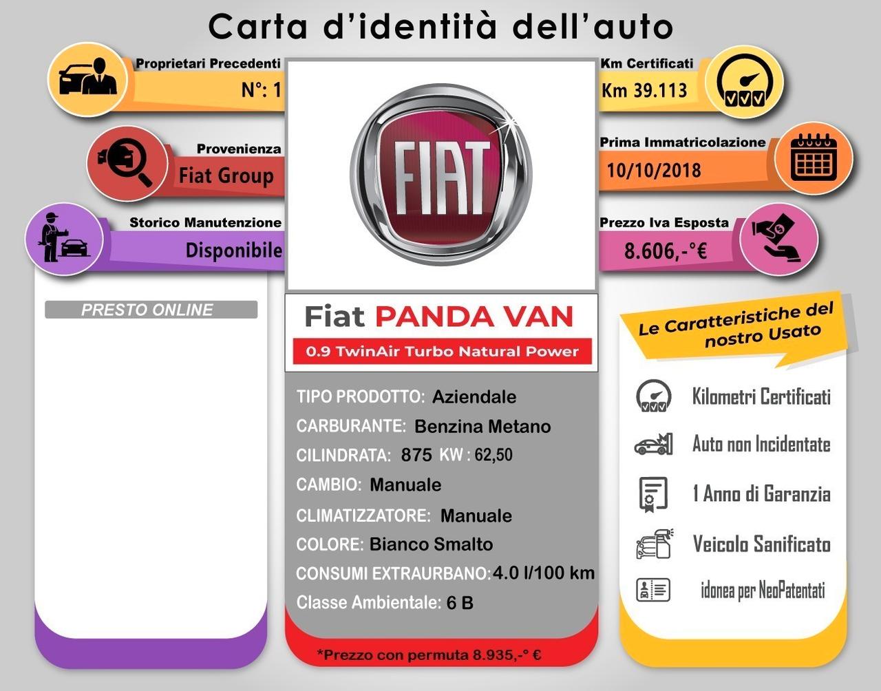 Fiat Panda 0.9 TwinAir Turbo Natural Power Easy