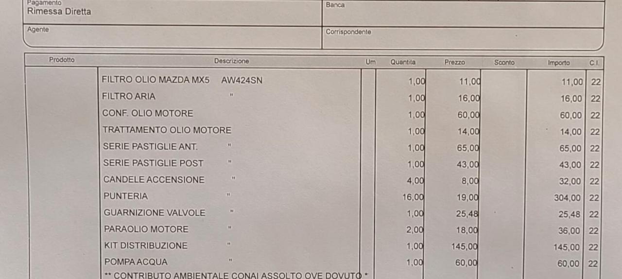 Mazda MX-5 1.6i 16V cat