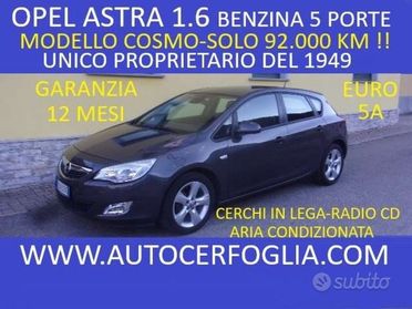 OPEL Astra 5p 1.6 Cosmo 115cv-SOLO 92.000 KM !!!