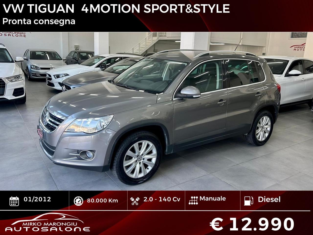 VW Tiguan 2.0 TDI 140 CV 4MOTION Sport & Style