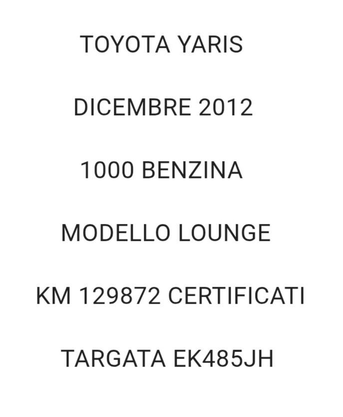 Toyota Yaris 1.0 BENZINA Lounge