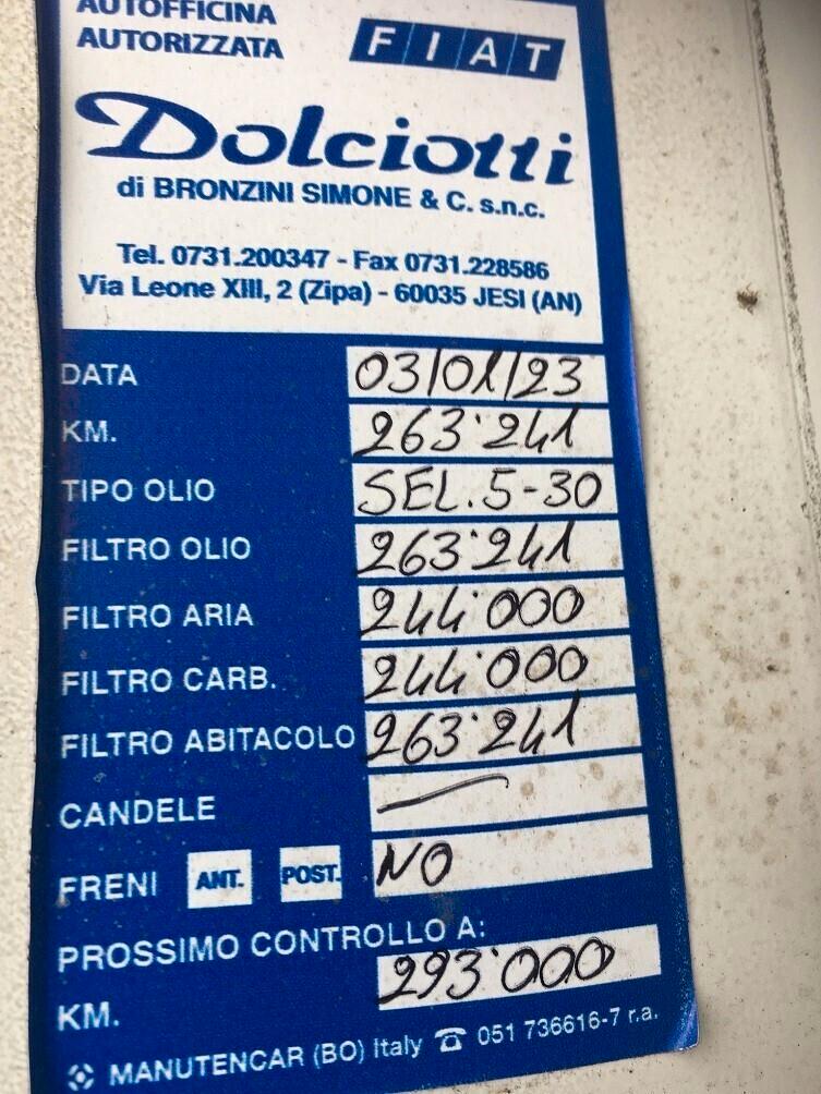 FIAT DOBLO CASSONE FISSO DIESEL 1600 MULTIJET CV 105 Garanzia 12 mesi