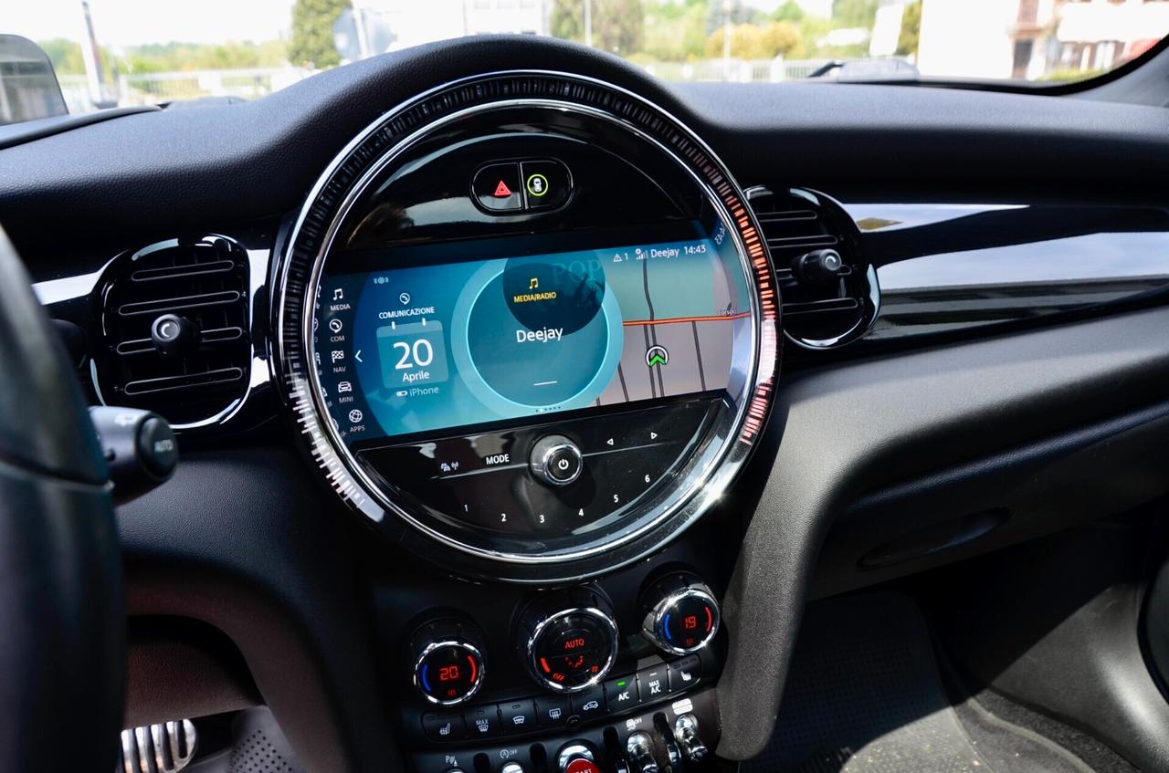 MINI COOPER S 5p 2.0 JCW 178cv AUTO, UNICOPROPRIETARIO, EURO 6D, UFF ITALIANA, TETTO, FARI LED, RETROCAMERA, HEAD-UP DISPLAY, PERMUTE