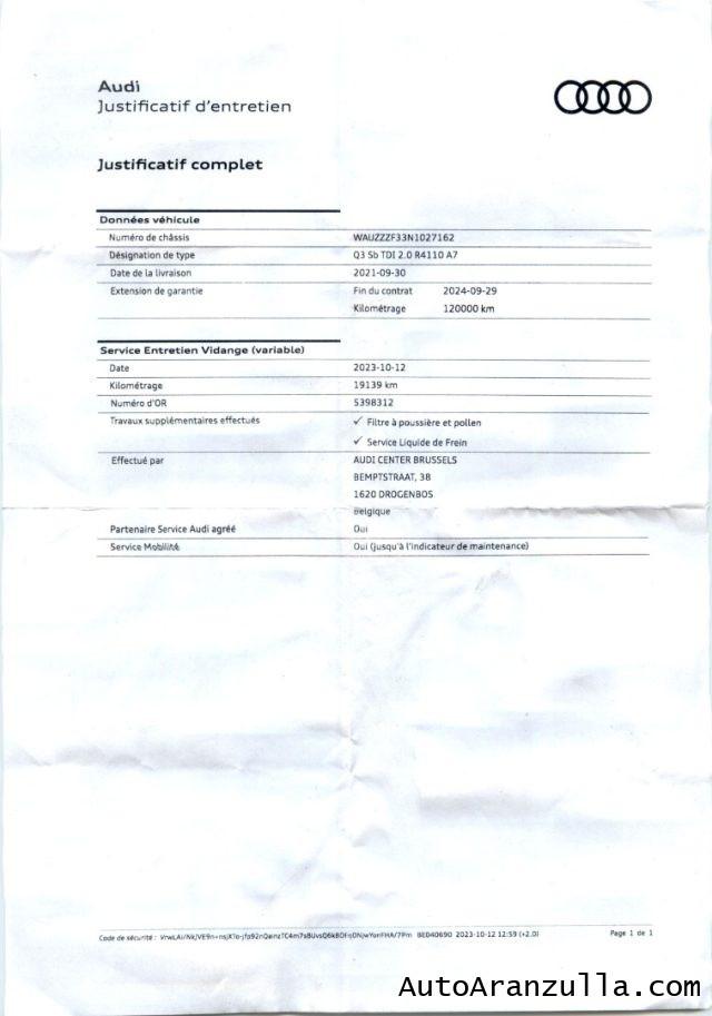 AUDI Q3 SportBack 35 S Line 2.0 TDI 150CV S tronic Pelle