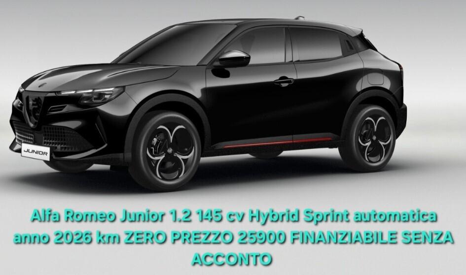Alfa Romeo Junior 1.2 145 CV Hybrid eDCT6 Sprint KM ZERO a € 312 mese