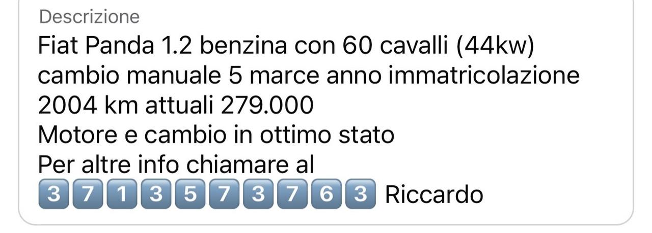 Fiat Panda 1.2 benzina