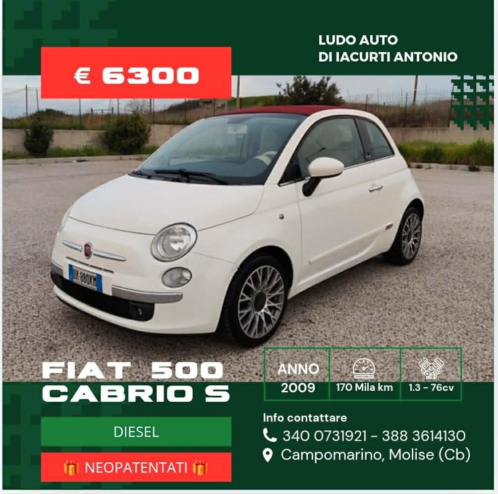 Fiat 500 1.3 Multijet 16V 75 CV Sport Cabrio