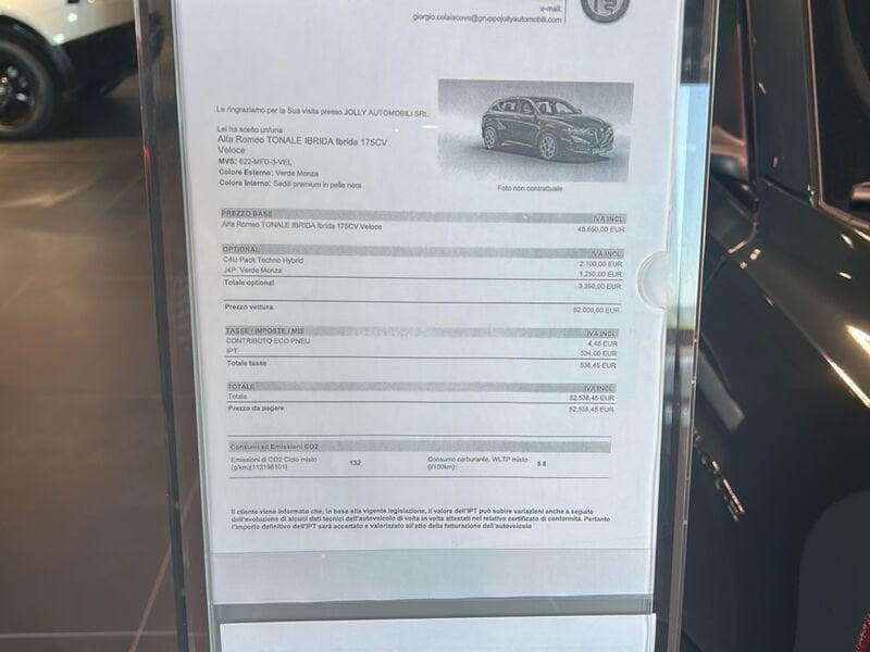 Alfa Romeo Tonale 1.5 Hybrid 175cv TCT7 Veloce
