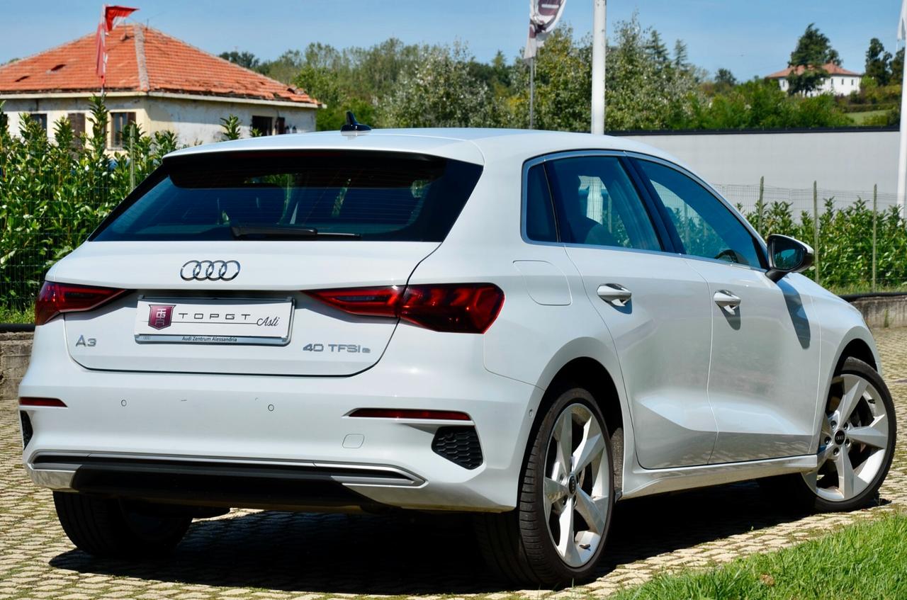 AUDI A3 SPORTBACK 40 1.4 TFSI-E PLUG-IN BUSINESS 204cv S-TRONIC, GARANZIA UFF AUDI, SERVICE AUDI, UFF ITALIANA, EURO 6D, NAVI, APPLE ANDROID, PERMUTE