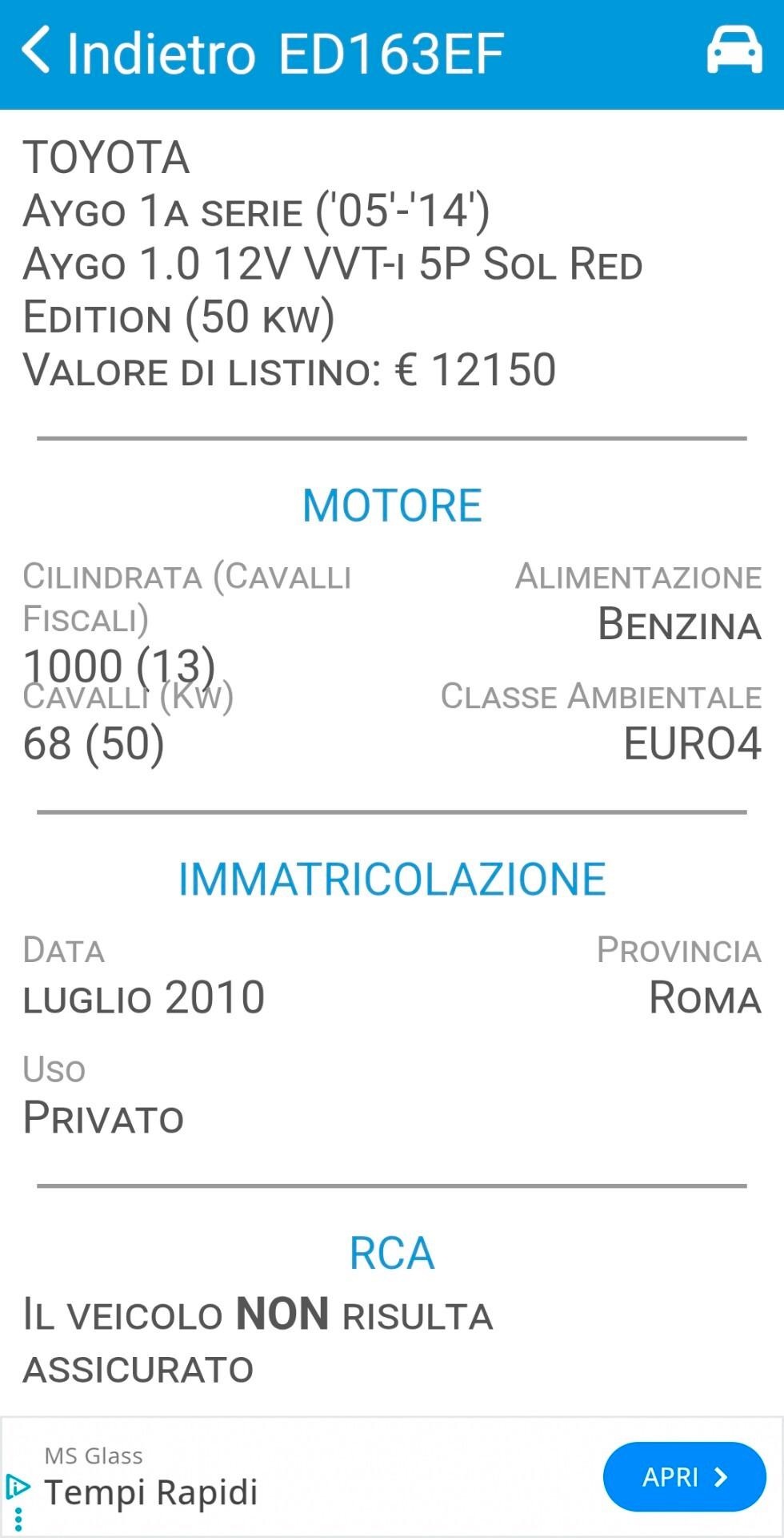 Toyota Aygo 1.0 12V VVT-i 5 porte Sol Red Edition