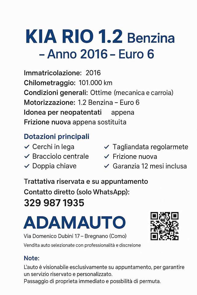 KIA Rio 1.2 CVVT 5p. Active