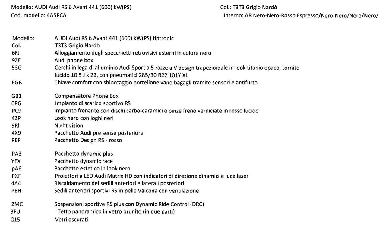 Audi RS6 RS 6 C8 Avant 4.0 mhev Quattro tiptronic