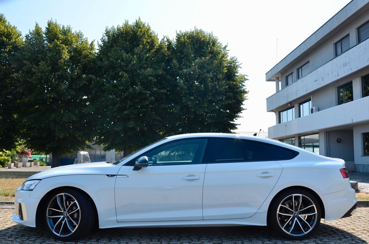 AUDI A5 SPORTBACK 40 2.0 TDI MILD HYBRID S-LINE INT+EXT QUATTRO 204cv S-TRONIC, UFF ITALIANA, EURO 6D, SERVICE AUDI, MATRIX, BLACK PACK, RETROCAMERA, PERMUTE