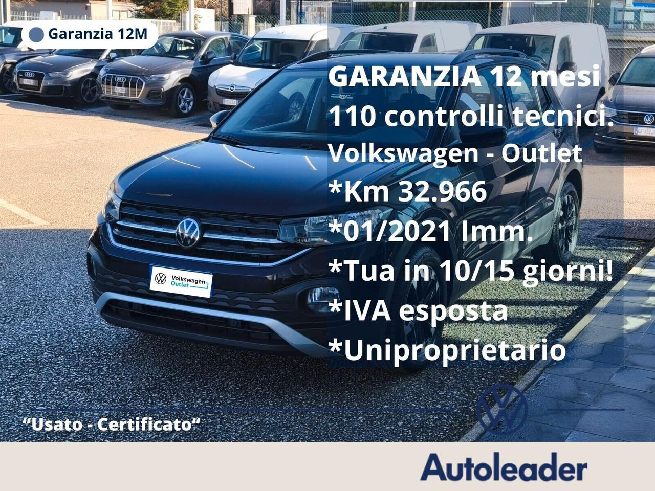 Volkswagen T-Cross 1.0 TSI DSG SOLO 32mila km Life 110 CV