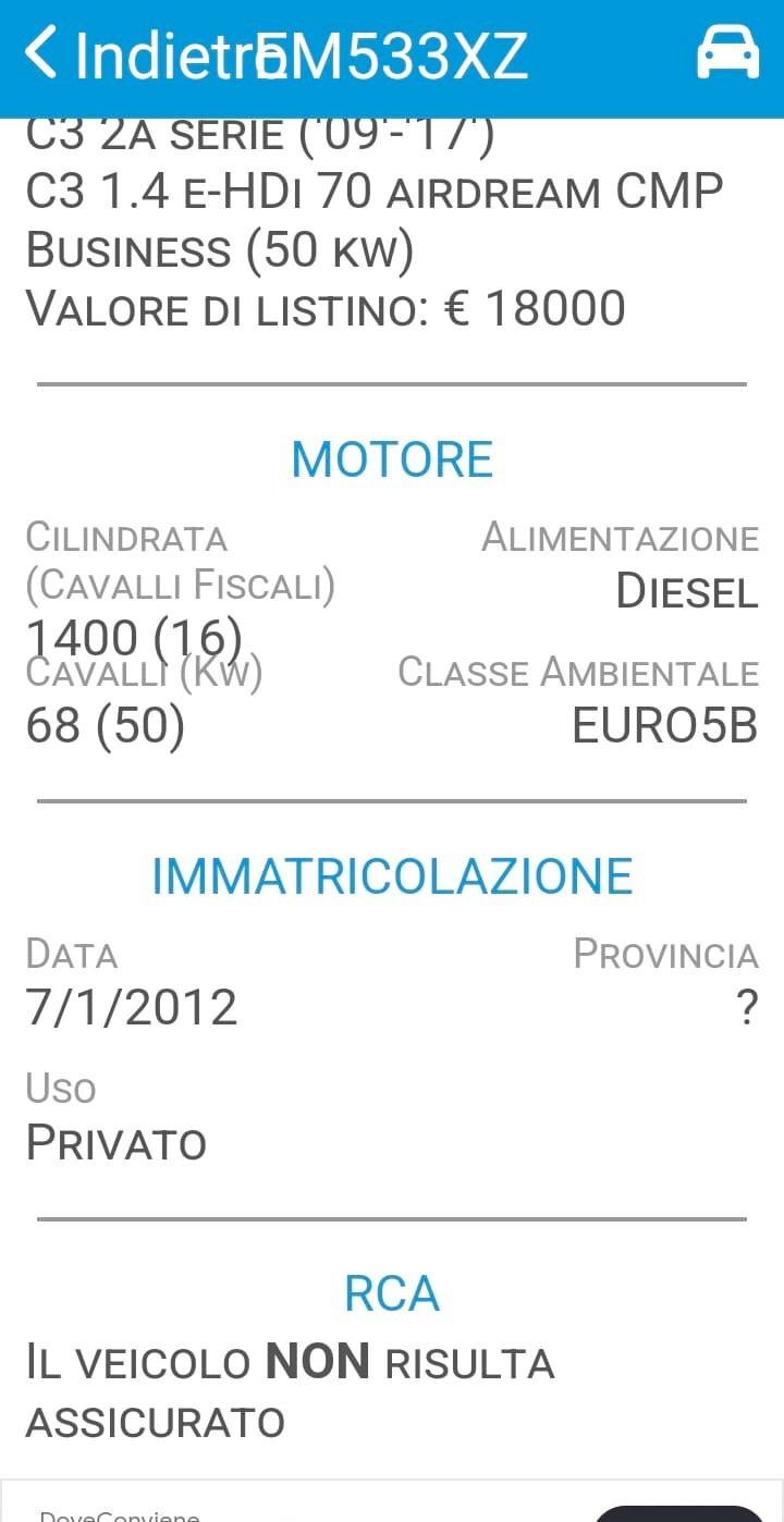 Citroen C3 1.4 e-HDi 70 AUTOMATICA /NEOPATENTATI